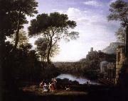 Claude Lorrain lenbskap med nymfen egeria oil painting